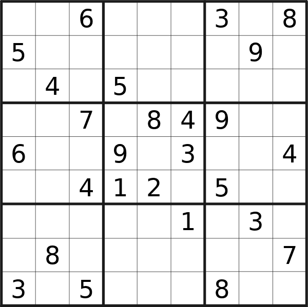 Sudoku puzzle for <br />Tuesday, 2nd of January 2024