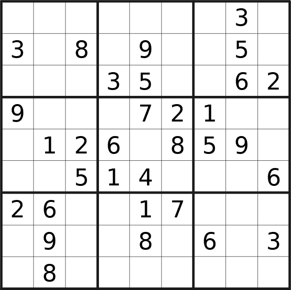Sudoku puzzle for <br />Saturday, 6th of January 2024