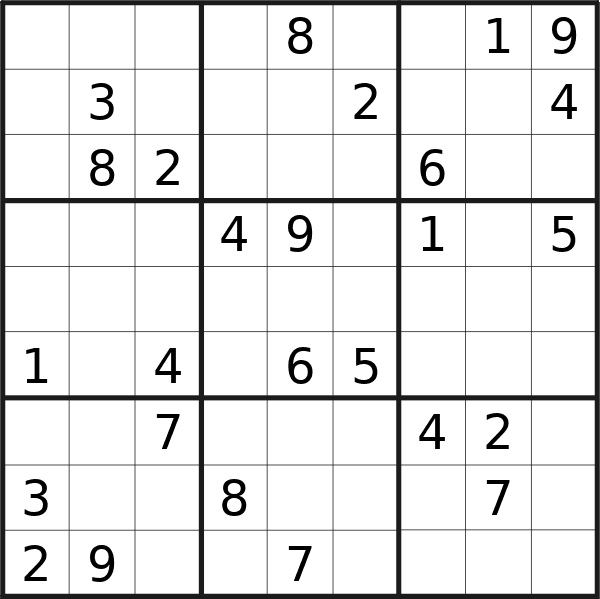 Sudoku puzzle for <br />Wednesday, 17th of January 2024