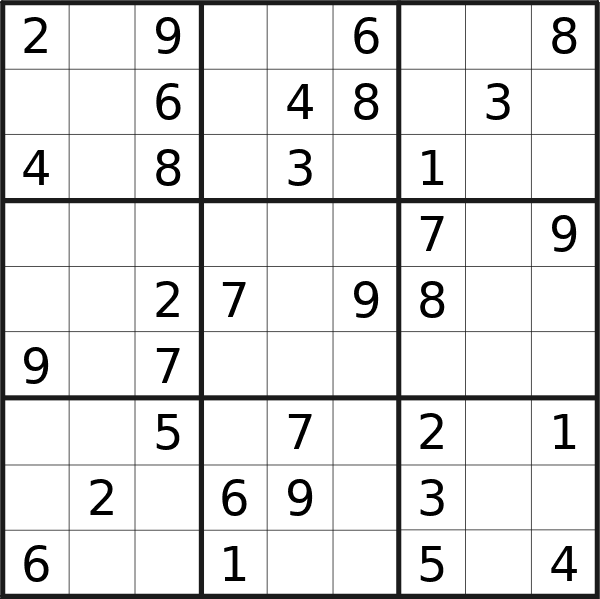 Sudoku puzzle for <br />Sunday, 21st of January 2024