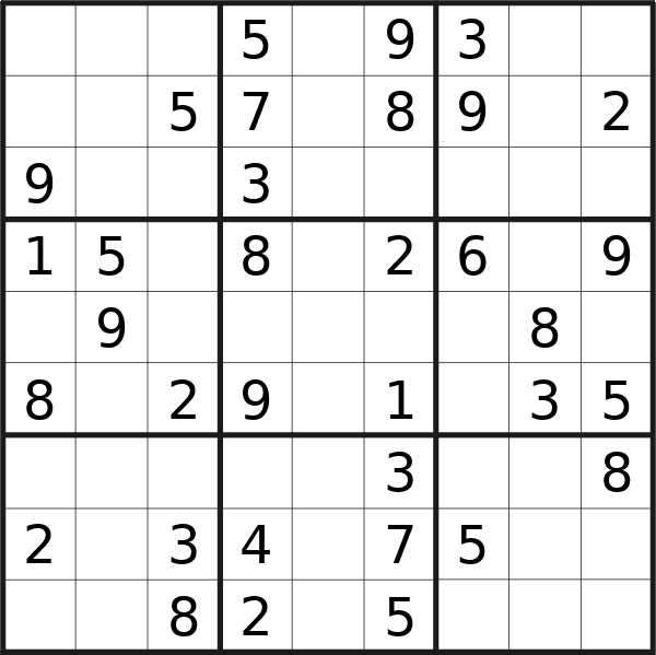 Sudoku puzzle for <br />Friday, 26th of January 2024