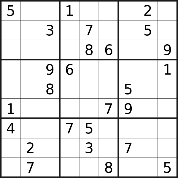 Sudoku puzzle for <br />Sunday, 28th of January 2024