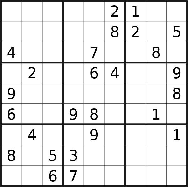 Sudoku puzzle for <br />Friday, 9th of February 2024