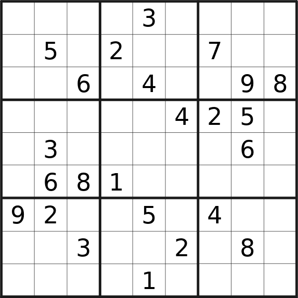 Sudoku puzzle for <br />Saturday, 24th of February 2024