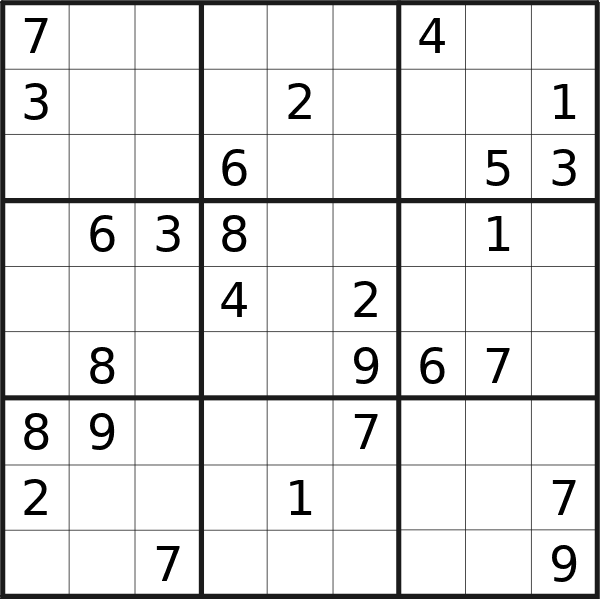 Sudoku puzzle for <br />Wednesday, 3rd of April 2024