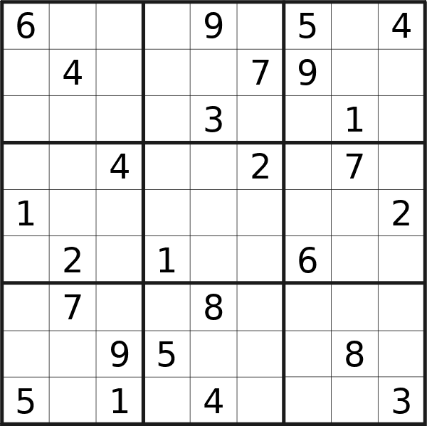 Sudoku puzzle for <br />Saturday, 27th of April 2024
