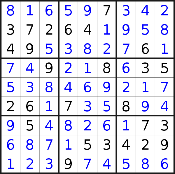 Sudoku solution for puzzle published on Wednesday, 8th of July 2020