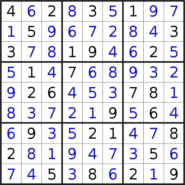 Sudoku solution for puzzle published on Tuesday, 14th of July 2020