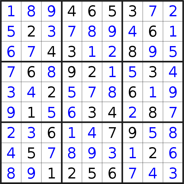 Sudoku solution for puzzle published on Wednesday, 29th of July 2020