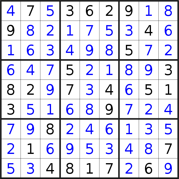 Sudoku solution for puzzle published on Wednesday, 12th of August 2020
