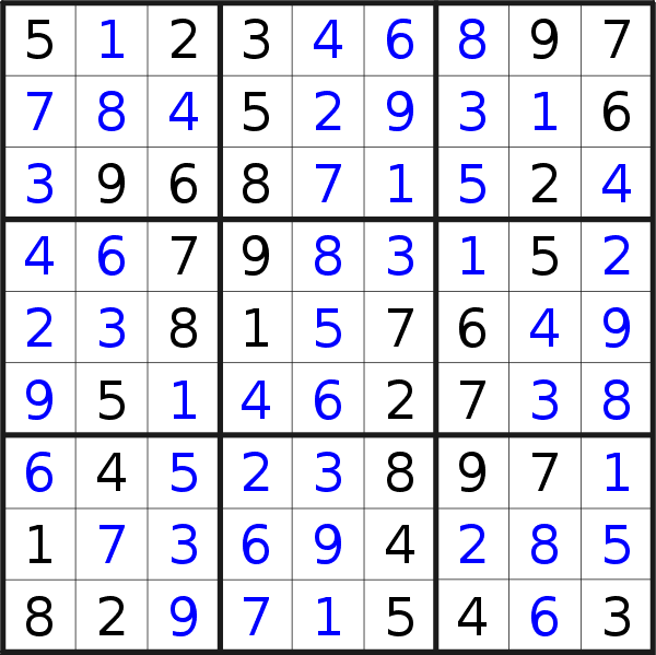 Sudoku solution for puzzle published on Tuesday, 8th of September 2020
