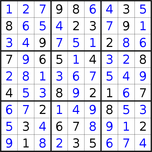 Sudoku solution for puzzle published on Tuesday, 8th of December 2020