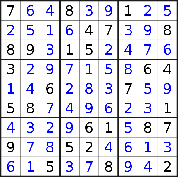 Sudoku solution for puzzle published on Thursday, 10th of December 2020