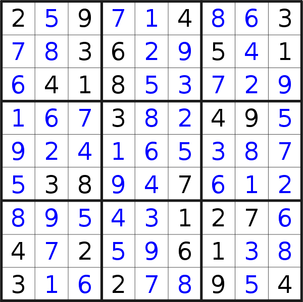Soluzione del sudoku pubblicato sabato 12 dicembre 2020