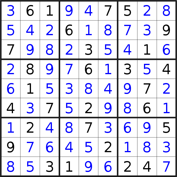 Sudoku solution for puzzle published on Wednesday, 14th of April 2021