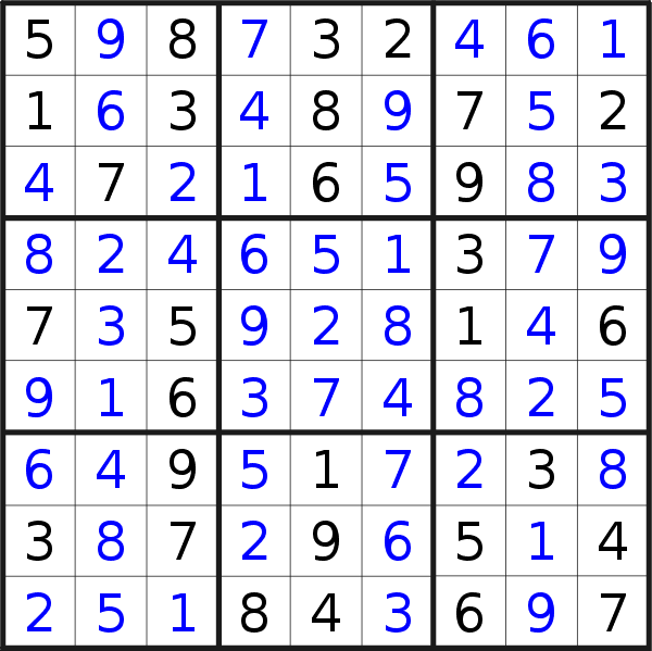 Sudoku solution for puzzle published on Thursday, 29th of April 2021