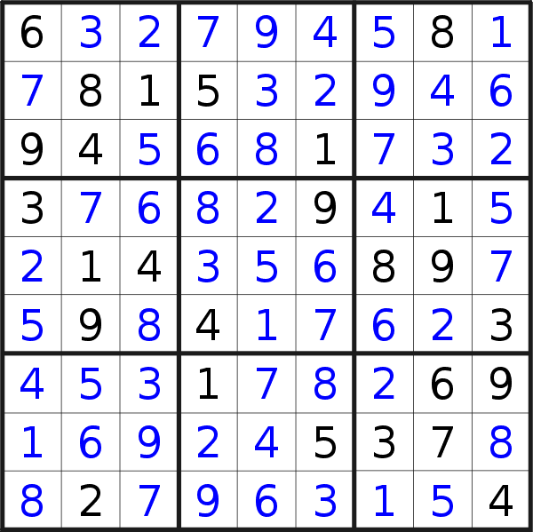 Sudoku solution for puzzle published on Wednesday, 5th of May 2021