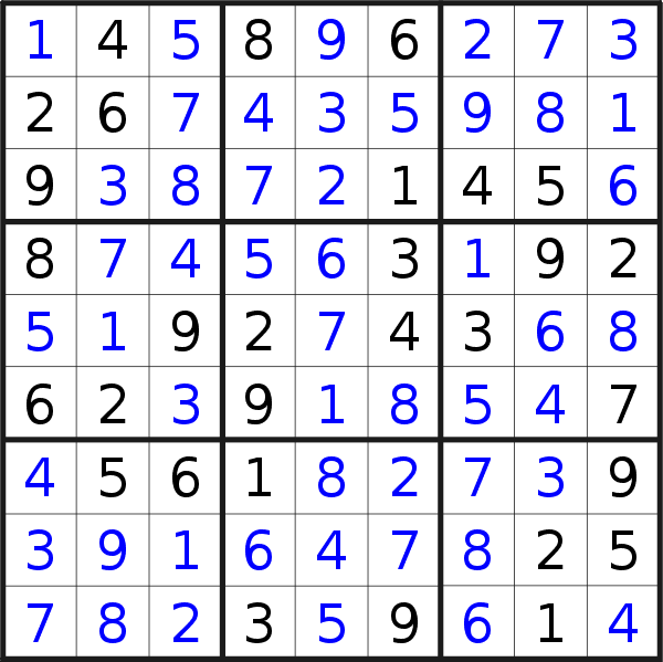 Sudoku solution for puzzle published on Saturday, 29th of May 2021