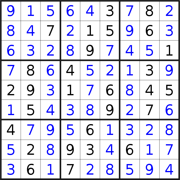 Sudoku solution for puzzle published on Wednesday, 2nd of June 2021