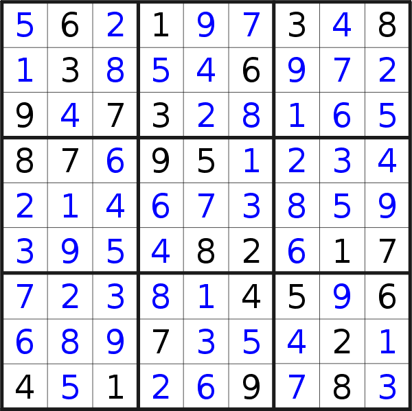 Sudoku solution for puzzle published on Saturday, 5th of June 2021