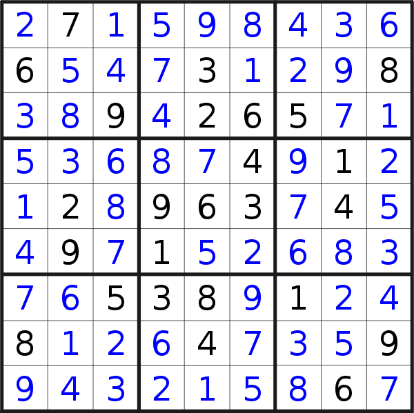 Sudoku solution for puzzle published on Monday, 12th of July 2021