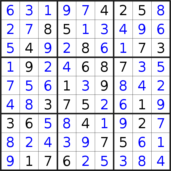 Sudoku solution for puzzle published on Wednesday, 14th of July 2021