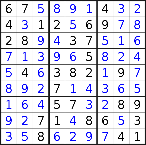 Soluzione del sudoku pubblicato sabato 14 agosto 2021