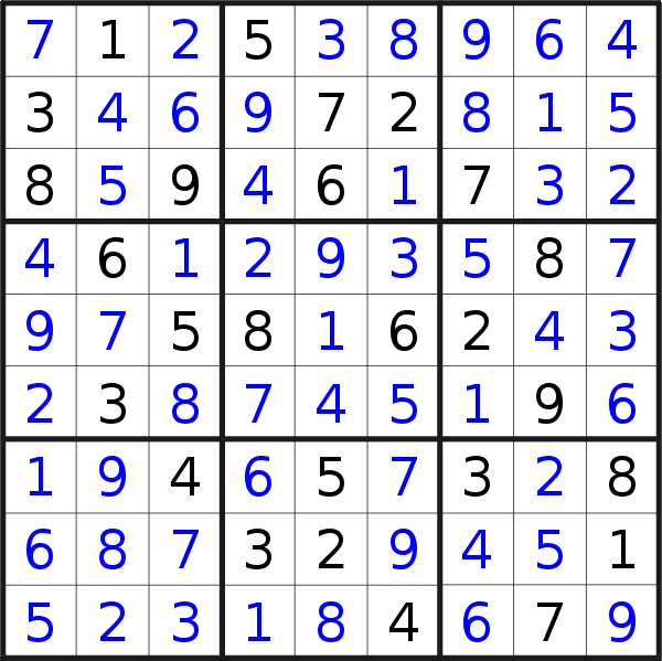 Sudoku solution for puzzle published on Monday, 6th of September 2021