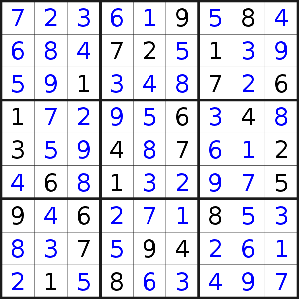 Sudoku solution for puzzle published on Tuesday, 28th of September 2021