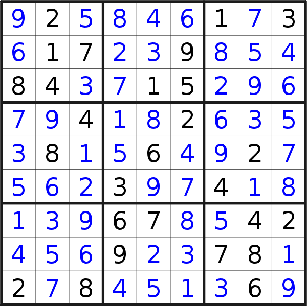 Sudoku solution for puzzle published on Thursday, 21st of October 2021