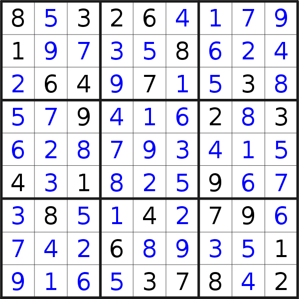 Sudoku solution for puzzle published on Sunday, 31st of October 2021