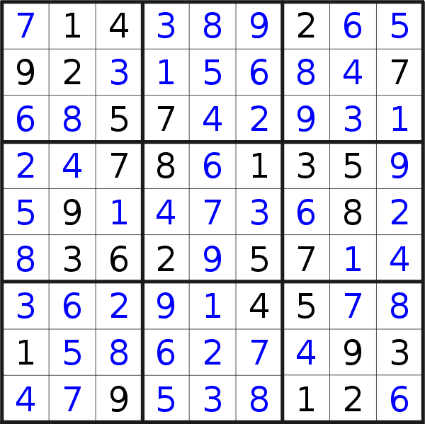 Sudoku solution for puzzle published on Thursday, 4th of November 2021