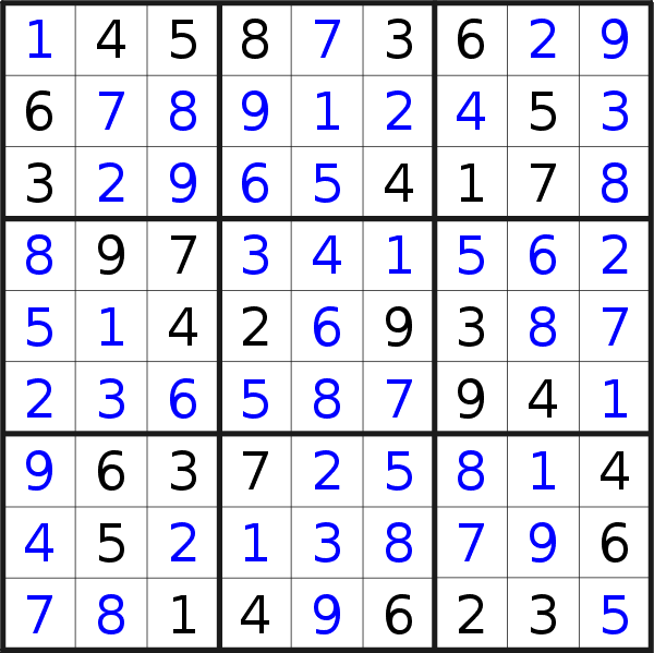 Sudoku solution for puzzle published on Tuesday, 7th of December 2021
