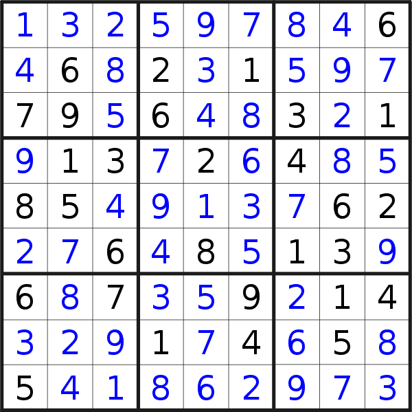 Sudoku solution for puzzle published on Thursday, 20th of January 2022