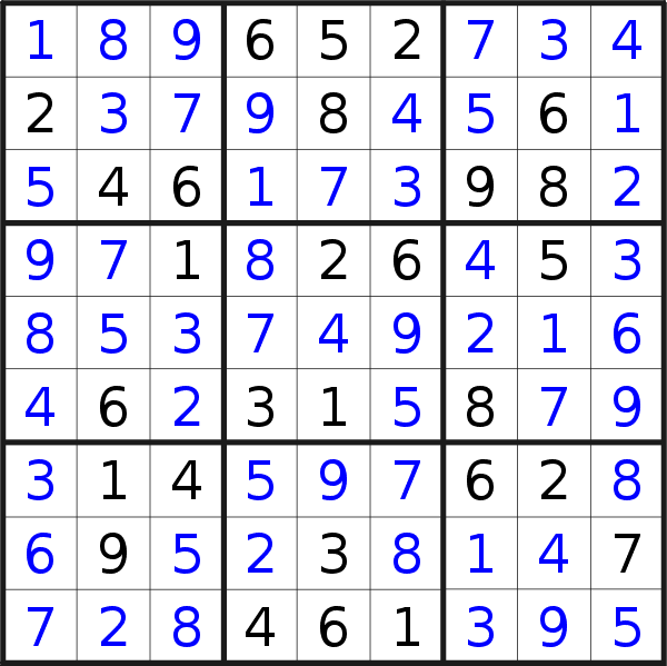 Sudoku solution for puzzle published on Thursday, 14th of April 2022