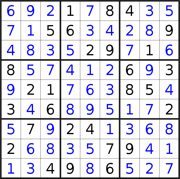 Sudoku solution for puzzle published on Wednesday, 2nd of November 2022