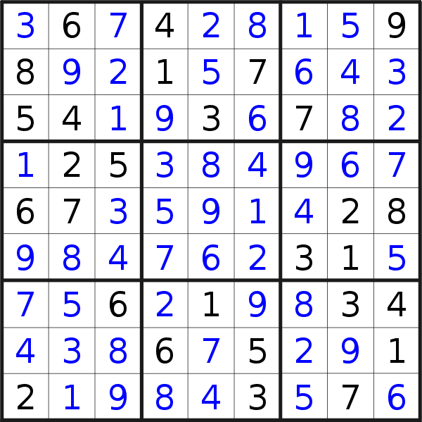 Soluzione del sudoku pubblicato sabato  5 agosto 2023