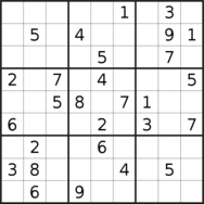 sudoku puzzle published on 2023/05/20